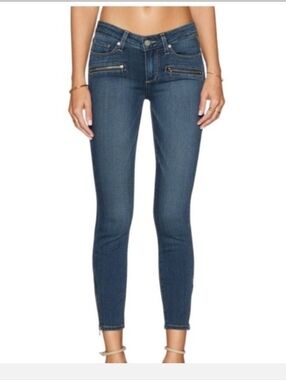 Paige Jane Dk Indigo, Skinny Jeans, with Front Zippers, Size 25 x 29" Long